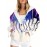 Women'S Plus Size Hooded Zip-Up Sweatshirt - Neon Blue & Purple Starry Sky Octopus Tentacle Print, Soft Medium Stretch Fabric, Drawstring Hood & Pockets, Machine Washable Casual Outerwear For Autumn/winter, Versatile Layering Piece