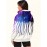 Women'S Plus Size Hooded Zip-Up Sweatshirt - Neon Blue & Purple Starry Sky Octopus Tentacle Print, Soft Medium Stretch Fabric, Drawstring Hood & Pockets, Machine Washable Casual Outerwear For Autumn/winter, Versatile Layering Piece