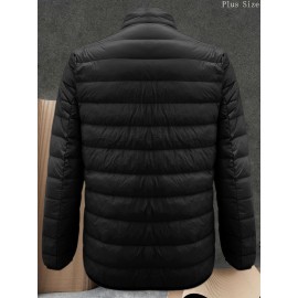 Men's & Women's Unisex Winter Jacket with Hood & Fill - Lightweight Windproof Outer/Inner Storage Pockets, Collar, Front/Back Zipper - Large Size Winter Coat for Cold Weather (Machine Washable) - Casual Outerwear for both sexes