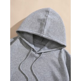 Women's Oversized Grey Bear Face & Joyful Face Full-Body Print Hooded Sweatshirt - Cute Bear Graphic Sweater, Relaxed H-Line Fit, Machine Washable Casual Streetwear for all-Season (Pullover Hoodie)