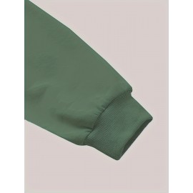 Elegant Women'S Game Day Crew Neck Sweatshirt | 260g, Long Sleeve, Geometric-Pattern, FallWinter Collection, Casual Style, Regular Fit