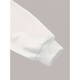 Elegant Women'S Game Day Crew Neck Sweatshirt | 260g, Long Sleeve, Geometric-Pattern, FallWinter Collection, Casual Style, Regular Fit