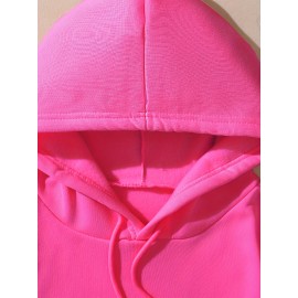 Women's Pink Oversized Hoodie with Pickle Print & Cucumber Dill Pickles Lettering - Cute Casual Sweatshirt, Kangaroo Pocket, Drawstring Hood, All-Season Loose Fit (Machine Washable) - Pickles-Themed Outfit