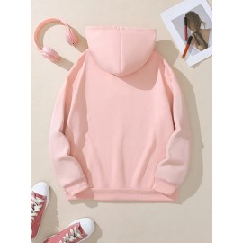 Women'S Cute Green Dinosaur & Heart Print Hoodie - Soft Long Sleeve Sweatshirt with Drawstring Hood, Cozy Casual Pullover for Autumn Winter, Cute Dinosaur Pocket Design, Regular Fit Casual Attire (Pastel Colors Available)