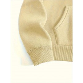 {Holiday Special- Halloween} Plus Size Comfortable Bat Letter Halloween Print Hoodie- Soft Casual Long Sleeve, Comfortable Women's Plus Size Daily Wear Clothing