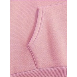 {Holiday Special- Halloween} Plus Size Comfortable Bat Letter Halloween Print Hoodie- Soft Casual Long Sleeve, Comfortable Women's Plus Size Daily Wear Clothing