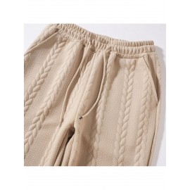 Men Casual Fashion Solid High Neck Knit Long Sleeved Warm Set Stand Collar Tops