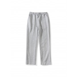 Men Casual Fashion Solid High Neck Knit Long Sleeved Warm Set Stand Collar Tops