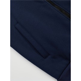 Men's Simple Printed Jacket, Everyday Coat, Seasonal Fashion, Stylish Outerwear, Trendy Coat, Warm Material, Lightweight Jacket, Printed Outerwear, Men's Fashion