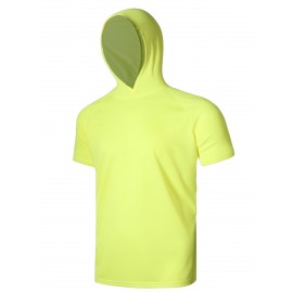 10-Pack Men'S Storm-Ready Hooded Tees | PolyMicro Mesh Tech, Crew Neck, Breathable Performance Shirts for Gym, Running, Hiking - Moisture-Wicking