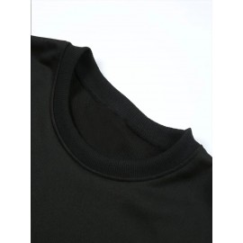 Personalized Custom Photo/Text Men's Sweatshirt - Custom Pictures, Family/Pet Photos, Add Your Own Text, Neutral Style Sweater for Christmas Gifts, Soft Comfortable Round Neck Pullover, Machine Washable (Upload Your Own Designs)