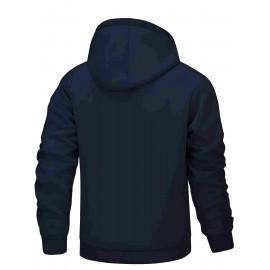 Men'S Fleece Lined Hooded Anorak | Thermal Winter Jacket, New Warm Windbreaker, Four-Season Cold Weather Coat, Regular Fit, Fabric