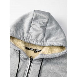 Men'S Fleece Lined Hooded Anorak | Thermal Winter Jacket, New Warm Windbreaker, Four-Season Cold Weather Coat, Regular Fit, Fabric