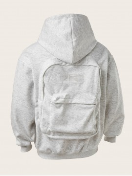 Unisex Creative Hoodie with Backpack, Backpack Hoodie, Sweatshirt with Pockets, Outdoor, Daily Wear, Sport, Backpack Can Bear A Maximum Weight Of 300 Pounds
