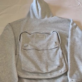 Unisex Creative Hoodie with Backpack, Backpack Hoodie, Sweatshirt with Pockets, Outdoor, Daily Wear, Sport, Backpack Can Bear A Maximum Weight Of 300 Pounds
