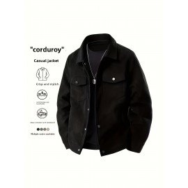 Pearson OBM Autumn/Winter New Men's Vintage Corduroy Workwear Jacket, Trend Texture Versatile Outer Coat for Stylized Gentlemen