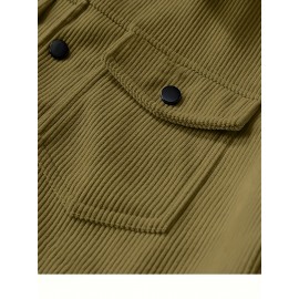 Pearson OBM Autumn/Winter New Men's Vintage Corduroy Workwear Jacket, Trend Texture Versatile Outer Coat for Stylized Gentlemen