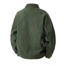 Pearson OBM Autumn/Winter New Men's Vintage Corduroy Workwear Jacket, Trend Texture Versatile Outer Coat for Stylized Gentlemen