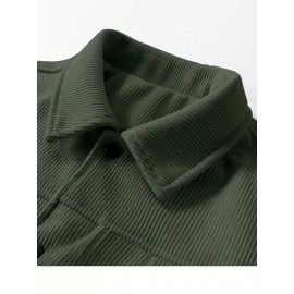 Pearson OBM Autumn/Winter New Men's Vintage Corduroy Workwear Jacket, Trend Texture Versatile Outer Coat for Stylized Gentlemen