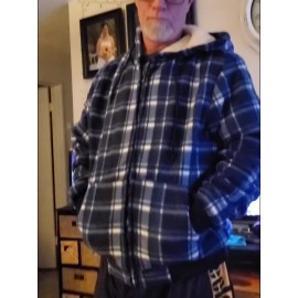 Trendy Hooded Plaid Jacket for Men, Perfect for Autumn And Winter, Made with Fleece And Durable Fabric
