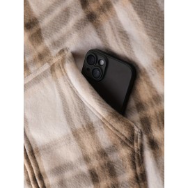 Trendy Hooded Plaid Jacket for Men, Perfect for Autumn And Winter, Made with Fleece And Durable Fabric