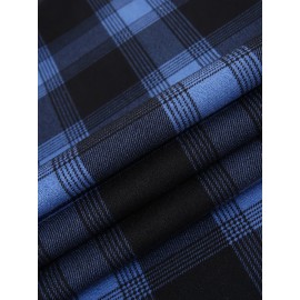 Trendy Men's Plaid Hooded Jacket - Thick Warm, Windproof & Cold-Resistant, Slim Fit, Vintage Style, Black & Red Geometric Pattern, Single-Breasted Button Front, Long Sleeve, Casual & Versatile for Winter Outings, Casual Winter Wear