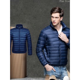 Men's & Women's Unisex Winter Jacket with Hood & Fill - Lightweight Windproof Outer/Inner Storage Pockets, Collar, Front/Back Zipper - Large Size Winter Coat for Cold Weather (Machine Washable) - Casual Outerwear for both sexes