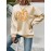 Elegant Women'S Game Day Crew Neck Sweatshirt | 260g, Long Sleeve, Geometric-Pattern, FallWinter Collection, Casual Style, Regular Fit