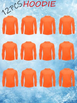 12pcs: Men's Active Casual Hoodie Hiking Fishing Long Sleeve