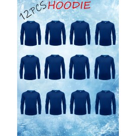 12pcs: Men's Active Casual Hoodie Hiking Fishing Long Sleeve