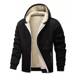 Men'S Fleece Lined Hooded Anorak | Thermal Winter Jacket, New Warm Windbreaker, Four-Season Cold Weather Coat, Regular Fit, Fabric