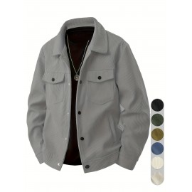 Pearson OBM Autumn/Winter New Men's Vintage Corduroy Workwear Jacket, Trend Texture Versatile Outer Coat for Stylized Gentlemen