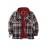 Men'S Heavyweight Thermal Insulated Hooded Jacket - Winter Coat with Full-Zip Closure, Relaxed Fit Plaid Outerwear, Full-Zip Front, & Warm Insulation for Cold Weather, Casual & Formal Outfits (Brown/Red/Tan) - Ideal for Everyday & Formal Events